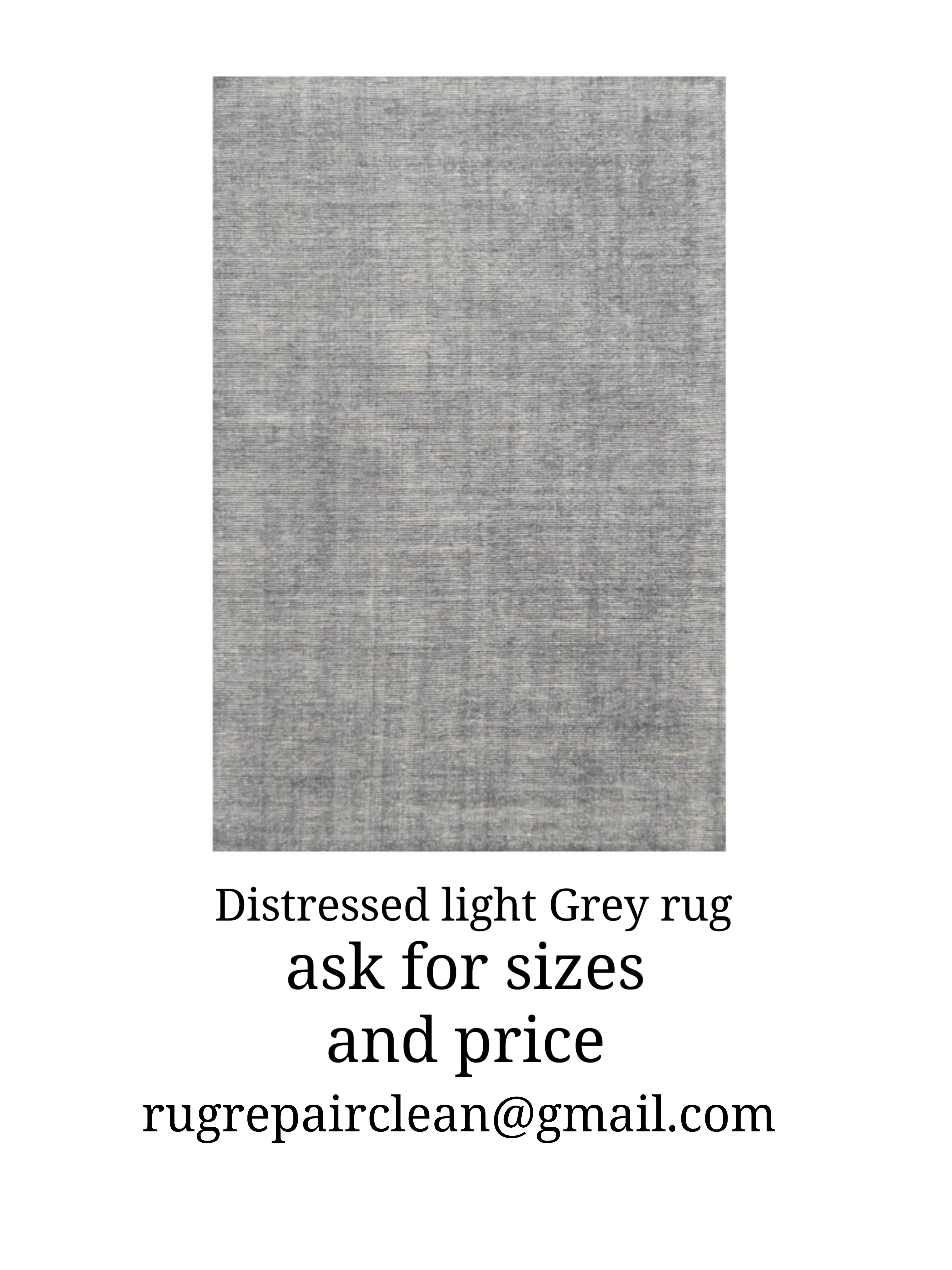 Light gray distressed rug